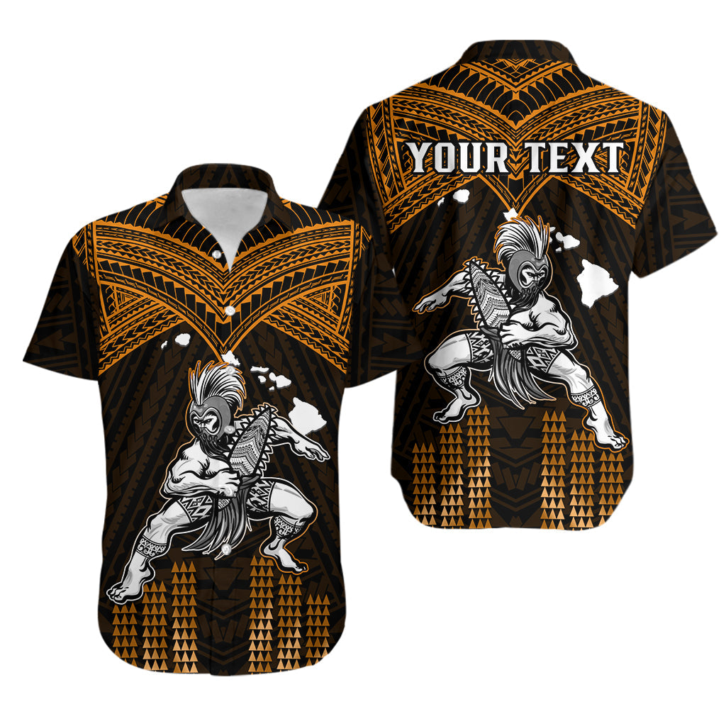 Custom Personalised Hawaii Hawaiian Shirt Hawaiian Warrior With Weapon Polynesian Ver.07