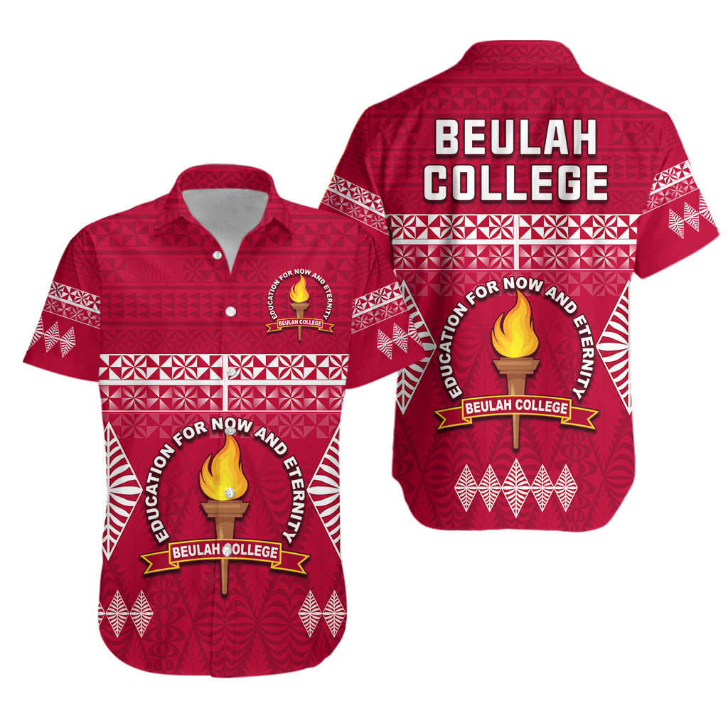 Beulah College Hawaiian Shirt Ngatu Pattern Tonga