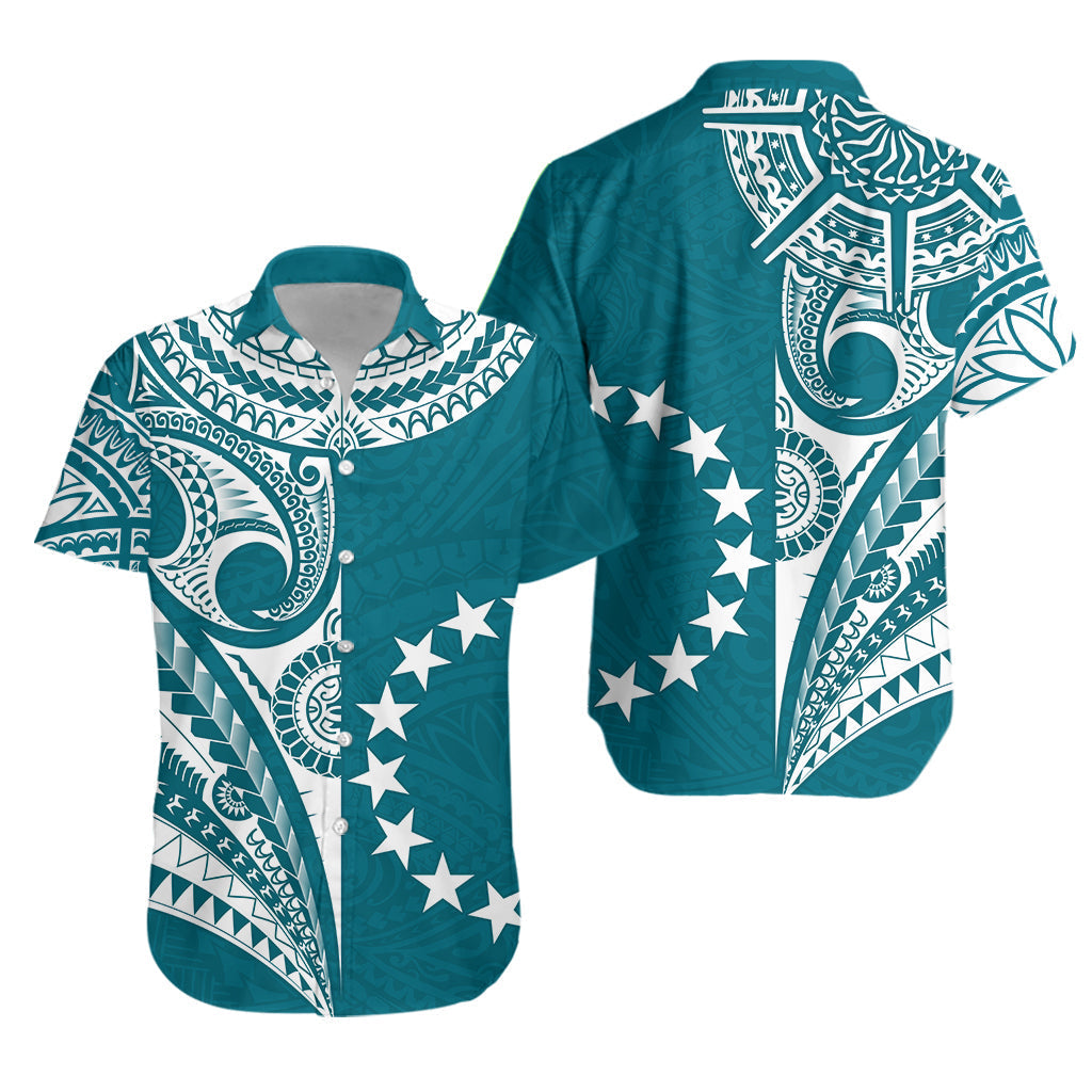 Cook Islands Tatau Hawaiian Shirt Symbolize Passion Stars Version Blue
