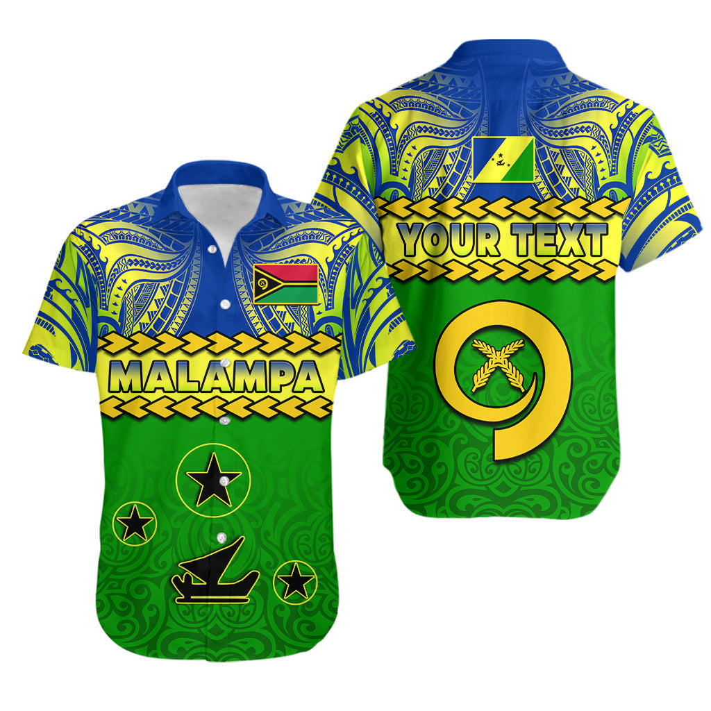 Custom Personalised Malampa Province Hawaiian Shirt Vanuatu Pig Tusk Polynesian Flag Style