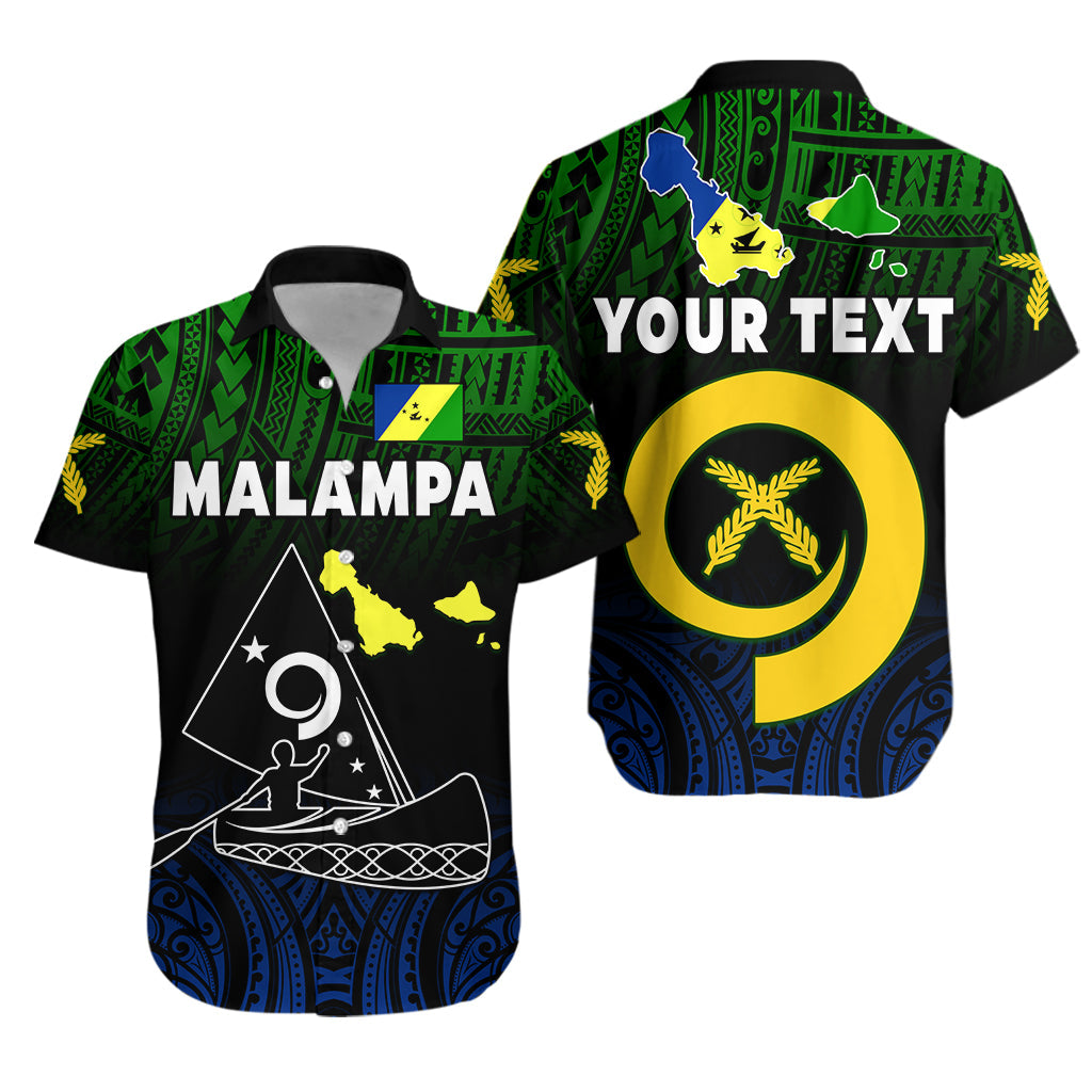 Custom Personalised Malampa Province Hawaiian Shirt Native Canoe Mix Vanuatu Pig Tusk Black Version