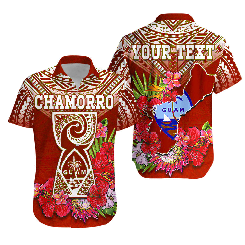 (Custom Personalised) Guam Chamorro Guaman Latte Stone Tropical Flowers Matching Outfit For Couple Combo Dress And Shirt Red Version