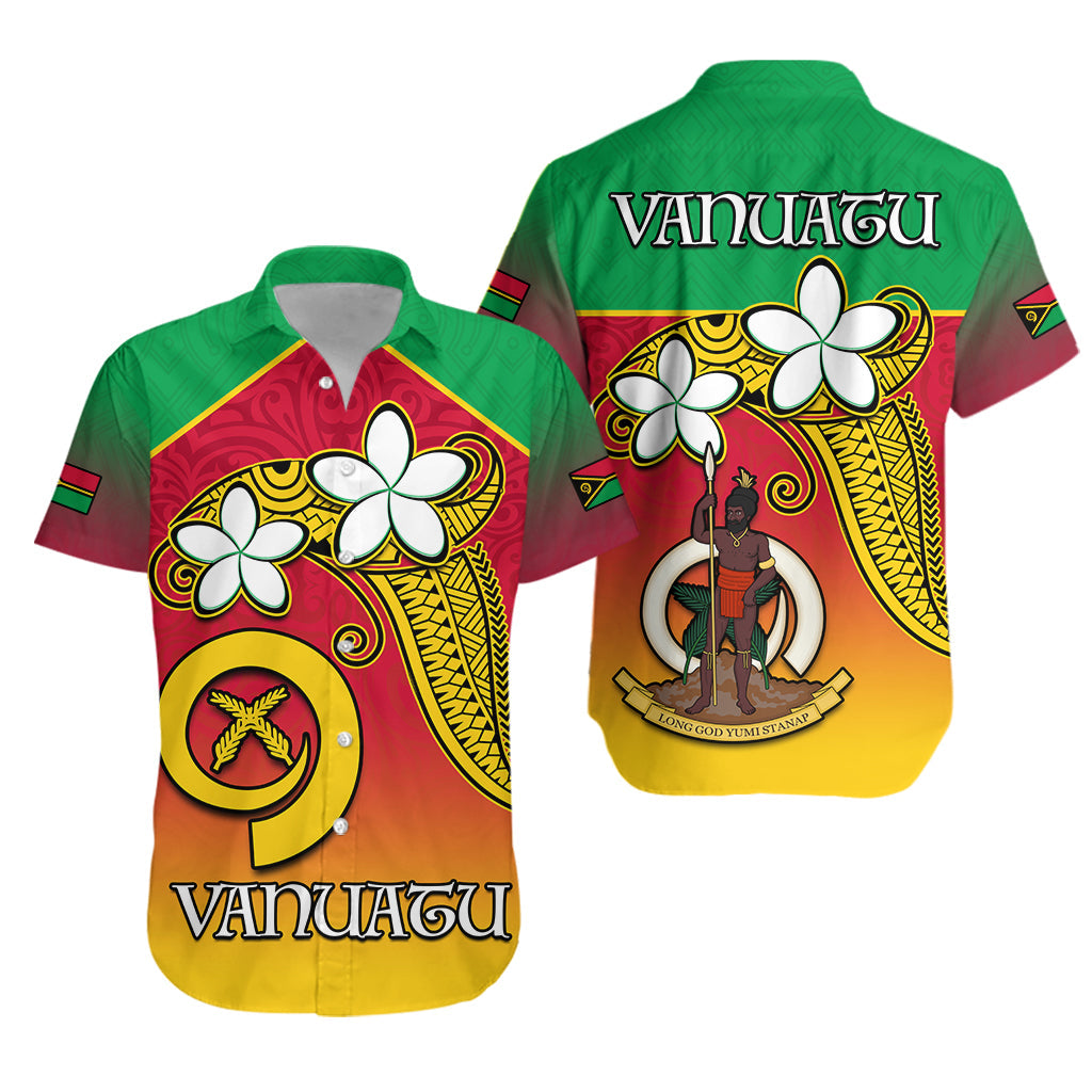 Vanuatu Novelty Hawaiian Shirt Frangipani Tropical Spa Flower