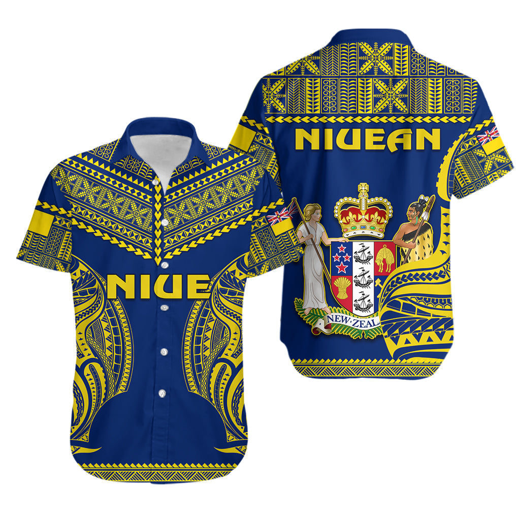 Niue Hawaiian Shirt Hiapo Mix Polynesian Happy Constitution Day