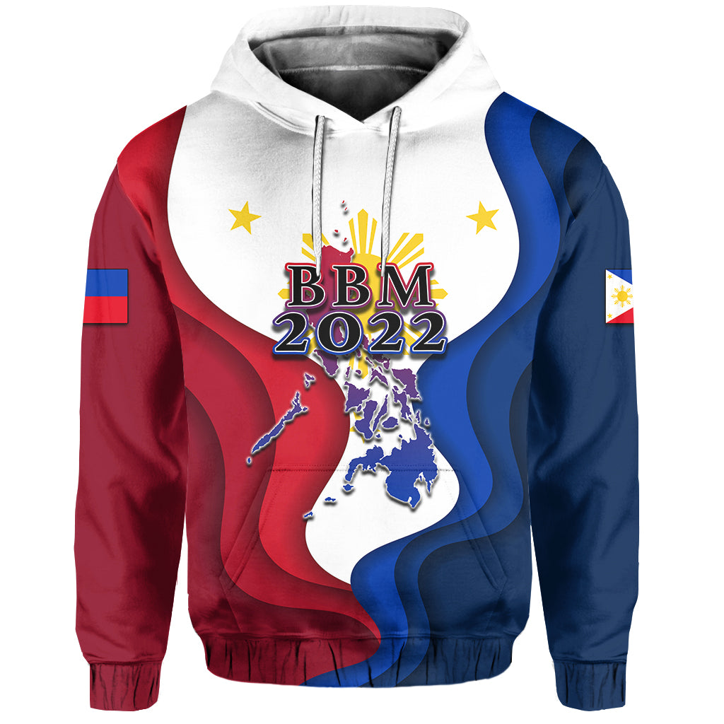 Philippines Hoodie BBM 2022 Flag Style Curve Style Zip Up Hoodie