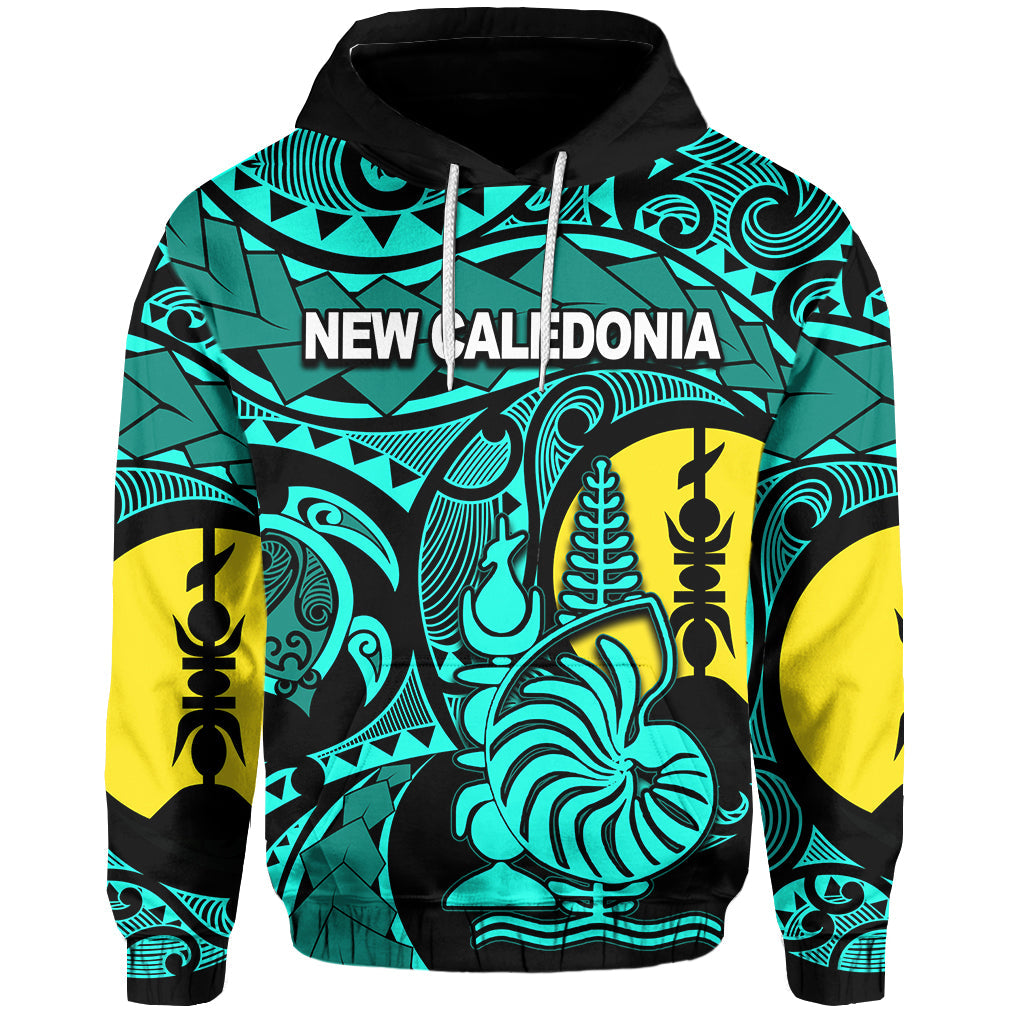 ( Personalised)New Caledonia Hoodie Turquoise Color