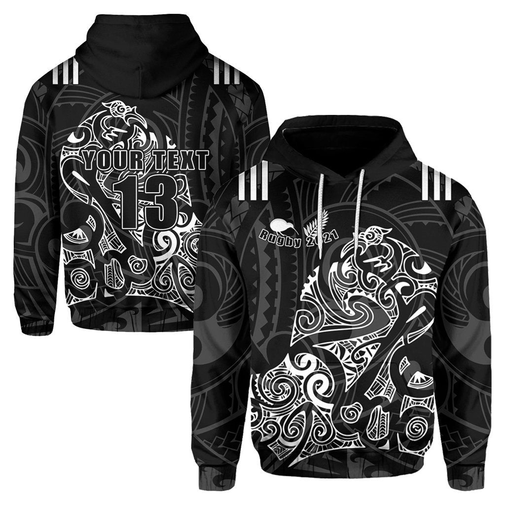 Custom Text Aotearoa Super Rugby Hoodie Maori Kiwi Custom Text and Number