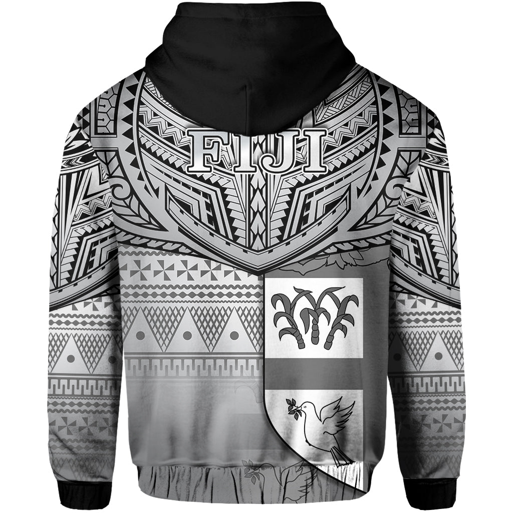 ( Personalised) Fiji Creative Zip Hoodie Love Country Version Black