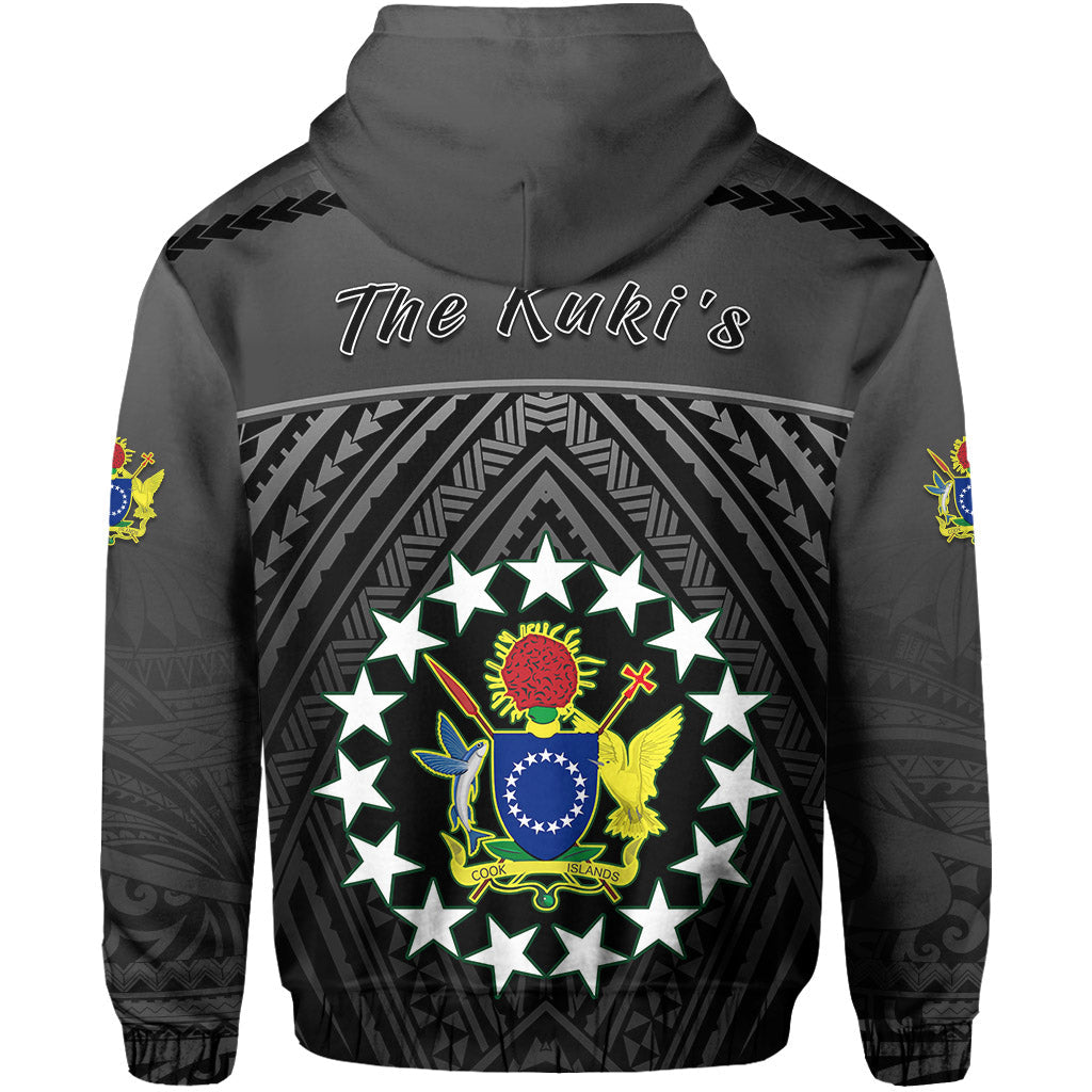 The Kuki's Zip Hoodie Cook Islands Rugby Black