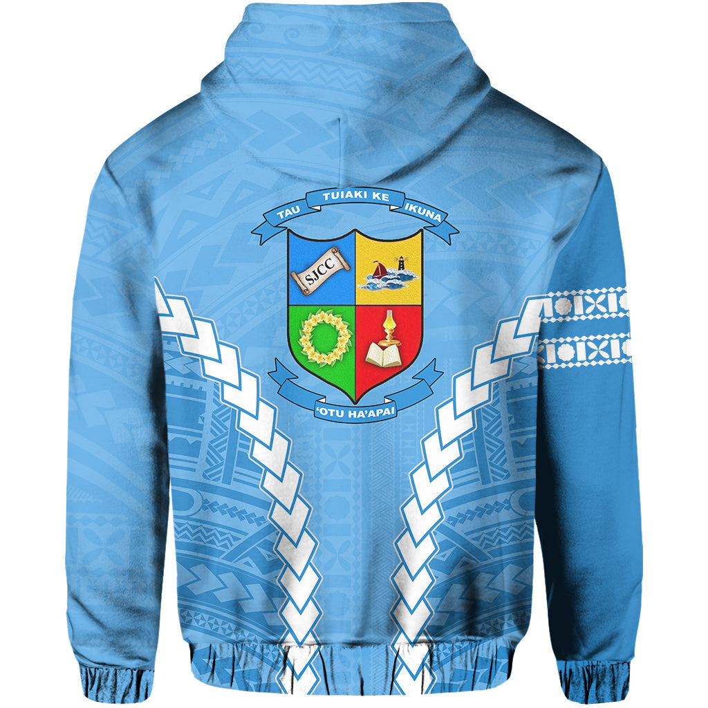 ( Personalised) ('OTU HA'APAI) Blue Hoodie Mix Polynesian