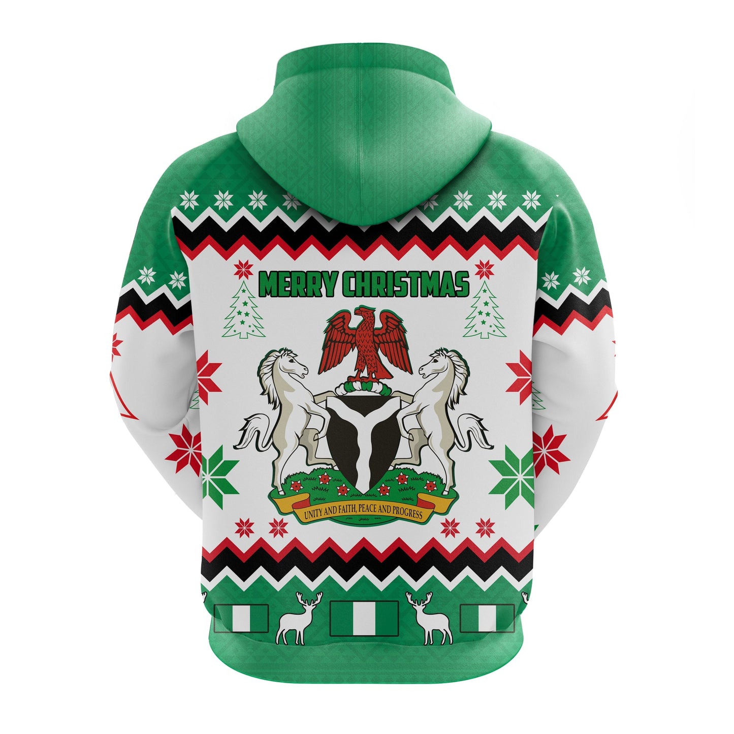 Nigeria Christmas Hoodie African Pattern