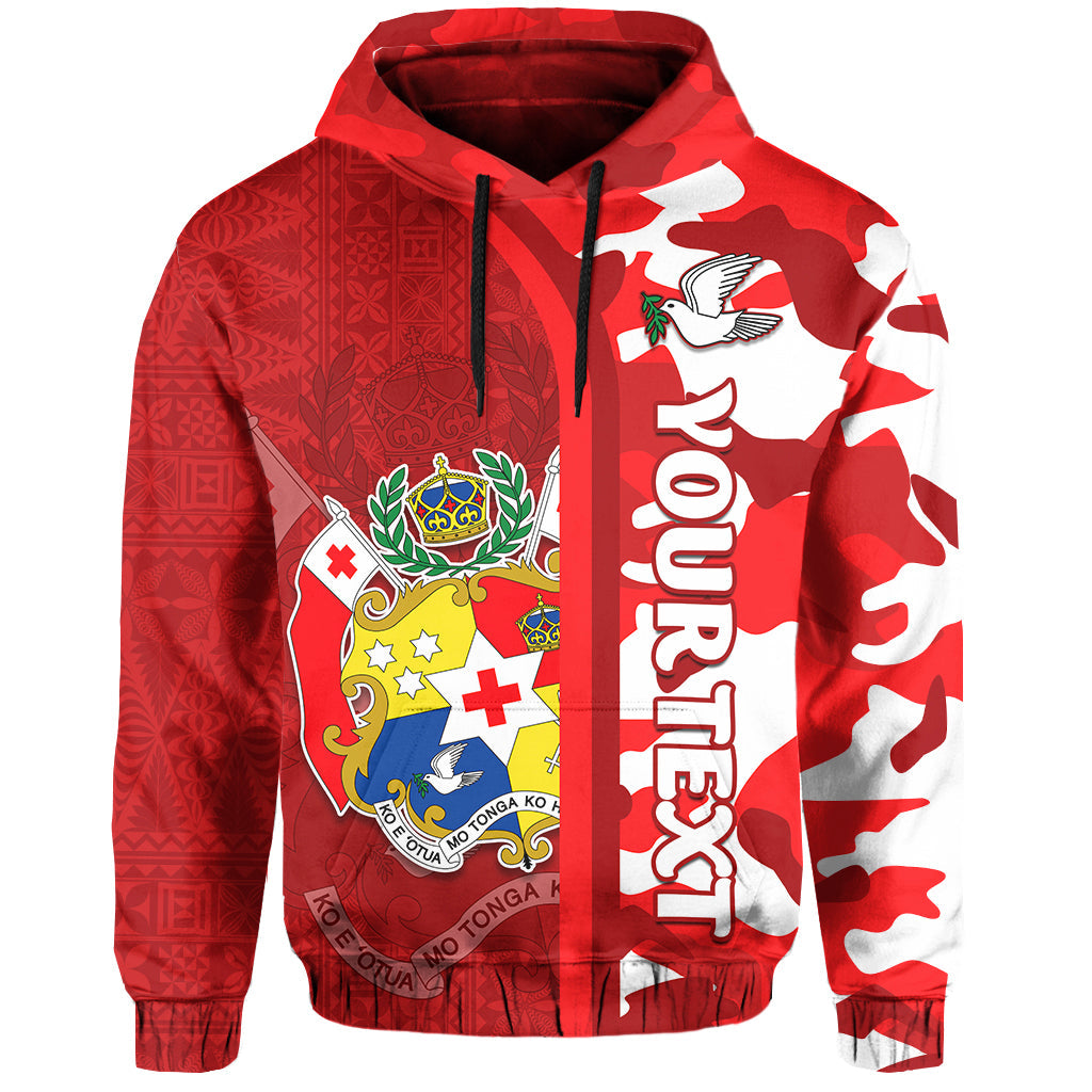 ( Personalised) Tonga Unique Hoodie Camouflage with Tongan Pattern