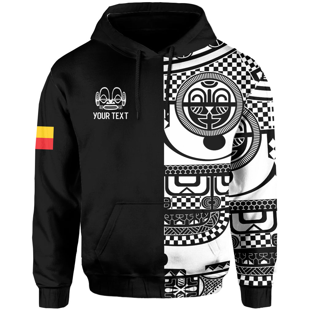 Custom Text Marquesas Islands Tiki Hoodie Marquesan Tattoo