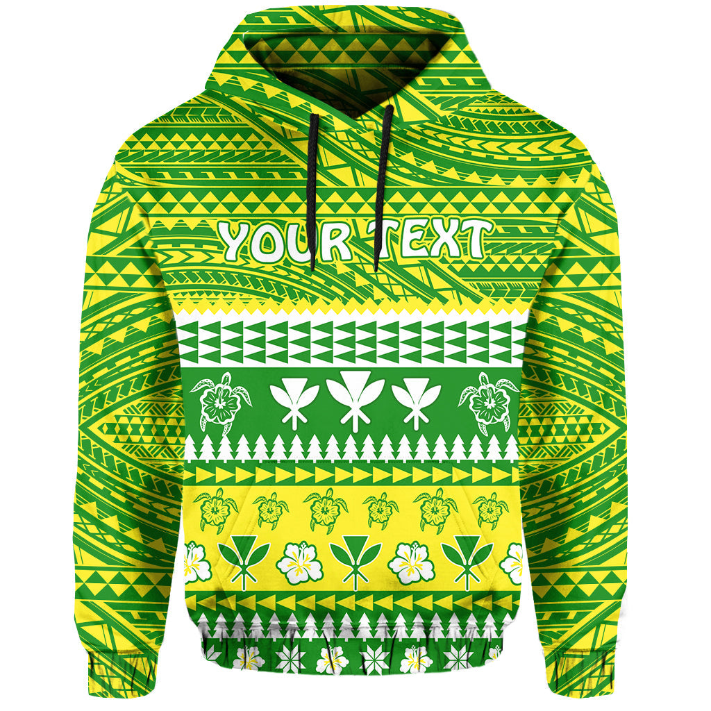 ( Personalised) Hawaii Christmas Hoodie Polynesian Mele Kalikimaka Santa Claus