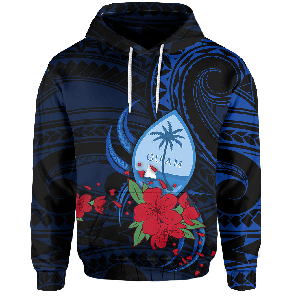 Guam Hoodie Polynesian Flowers