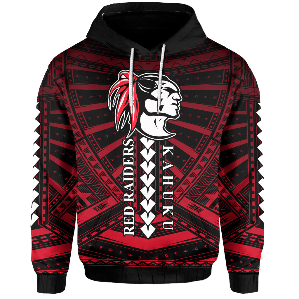 Polynesian Red Raiders Hoodie Kahuku Hawaii School