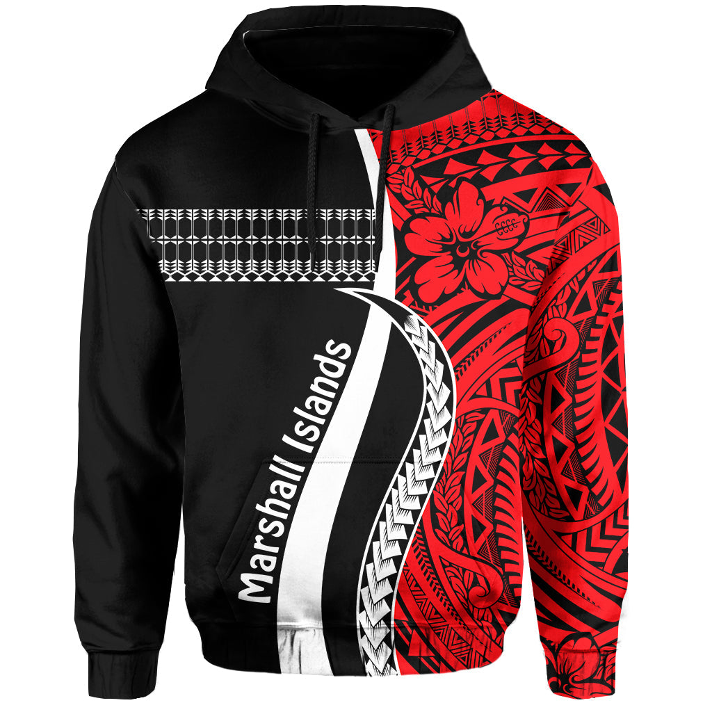 Marshall Islands Hoodie Simple Pattern Version Red