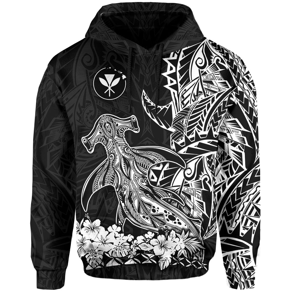 Hawaii Polynesian Hoodie Wild Hammerhead Sharks