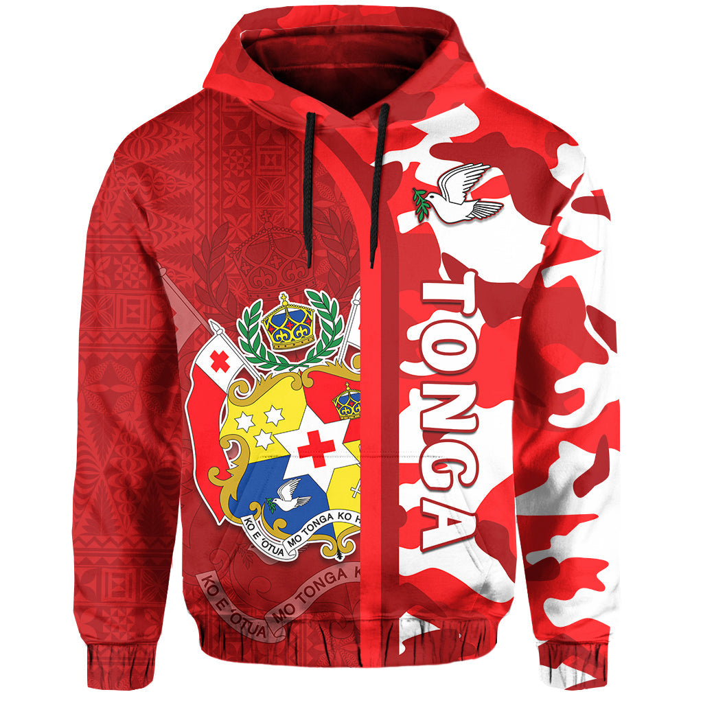 Tonga Unique Hoodie Camouflage with Tongan Pattern