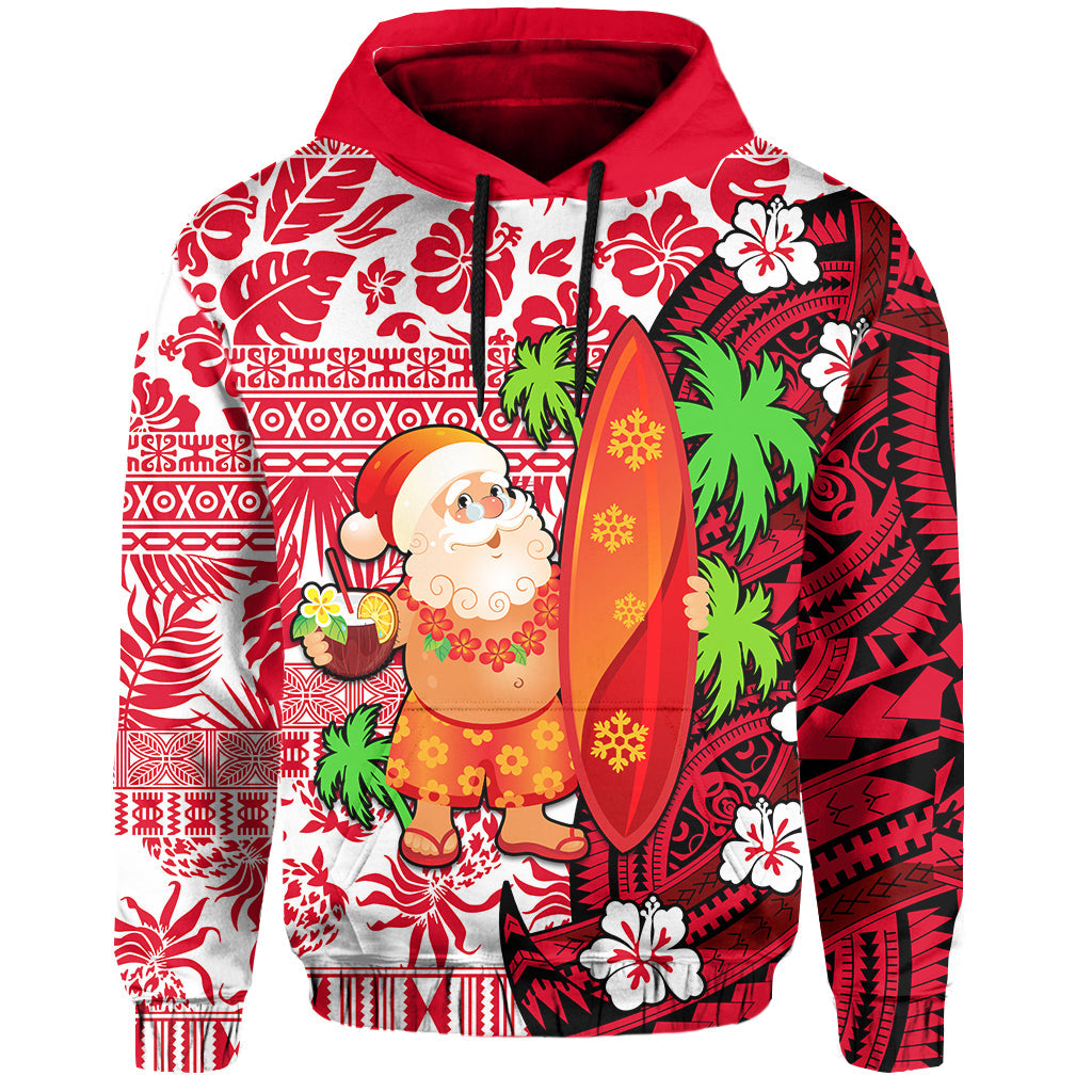 Mele Kalikimaka Hoodie Christmas Hawaii with Santa Claus