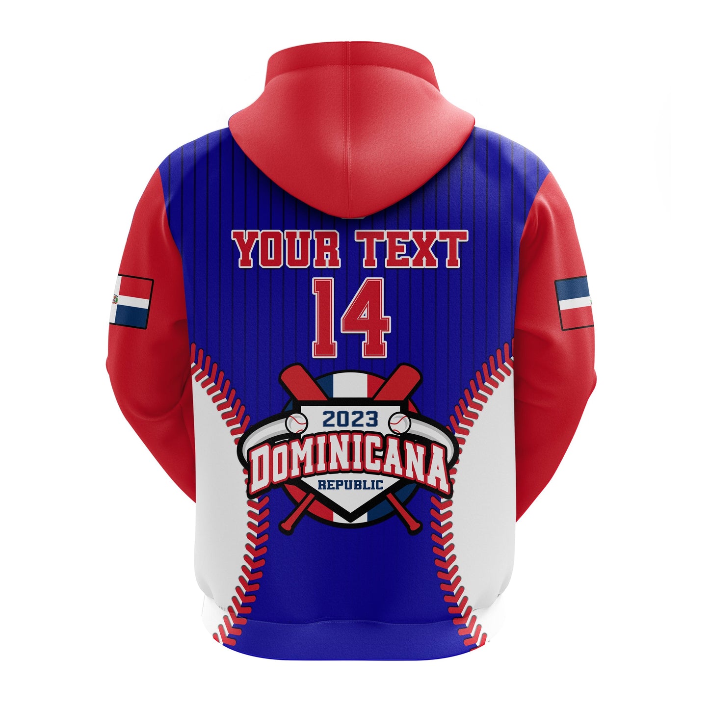 Custom Dominican Republic Baseball 2023 Hoodie Version Blue