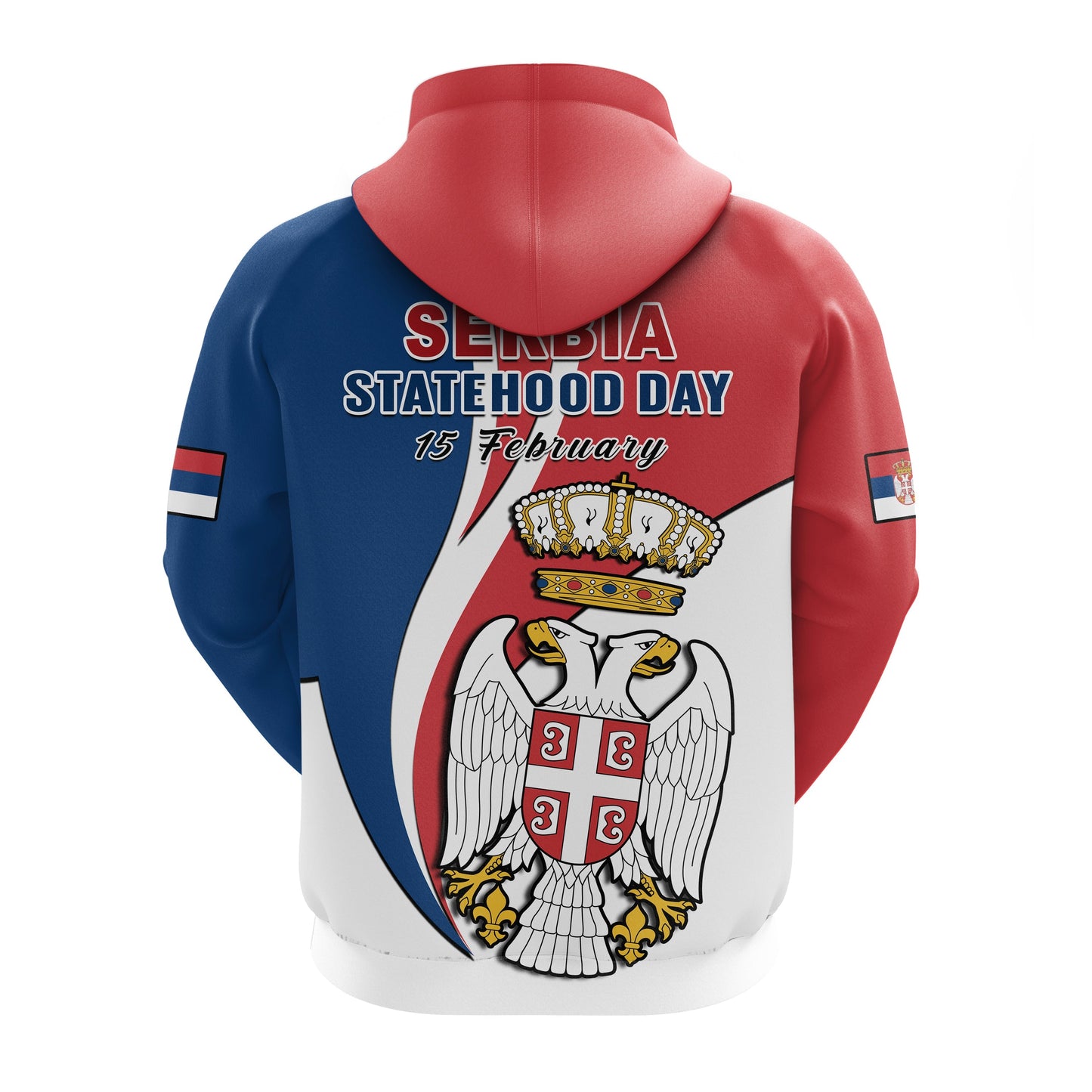 Serbia Hoodie Happy Serbian Statehood Day With Coat Of Arms