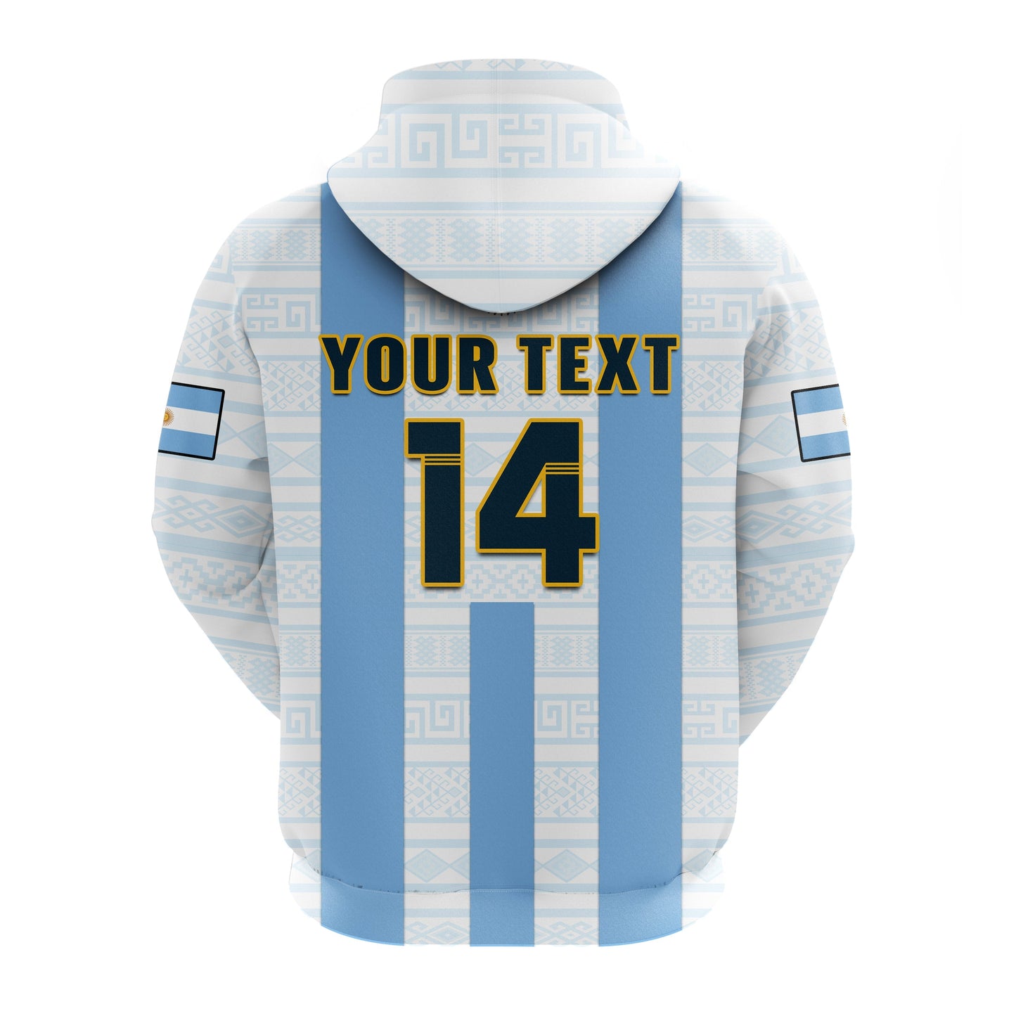Custom Argentina Football Hoodie World Cup La Albiceleste 3rd Champions Proud