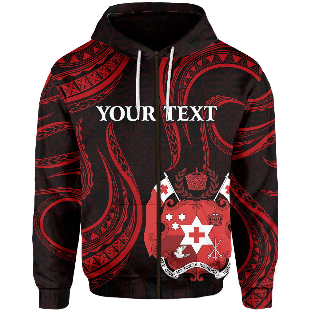 ( Personalised) Tonga Pattern Zip Hoodie Always Proud