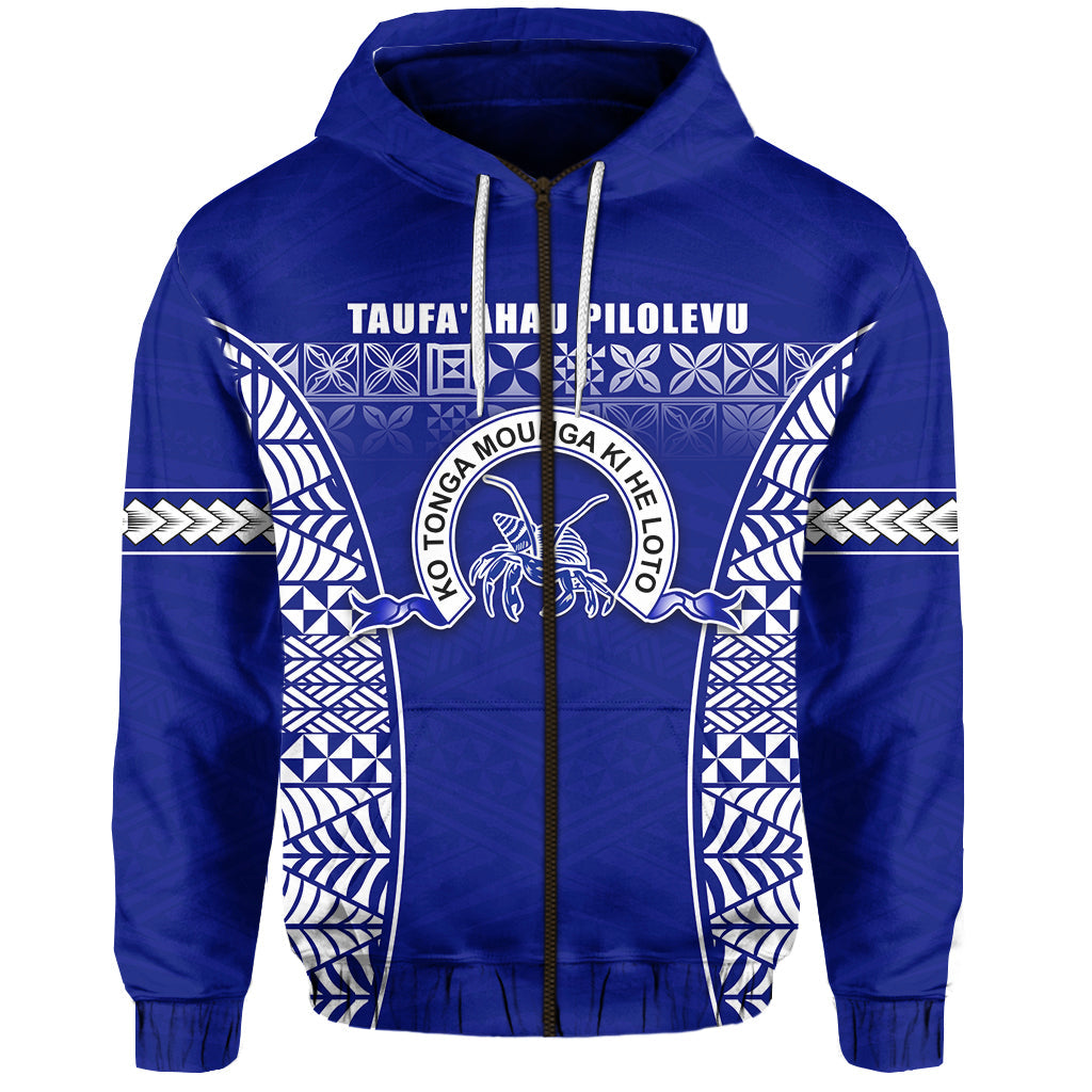 Taufa'ahau Pilolevu Zip Hoodie Ngatu Tongan