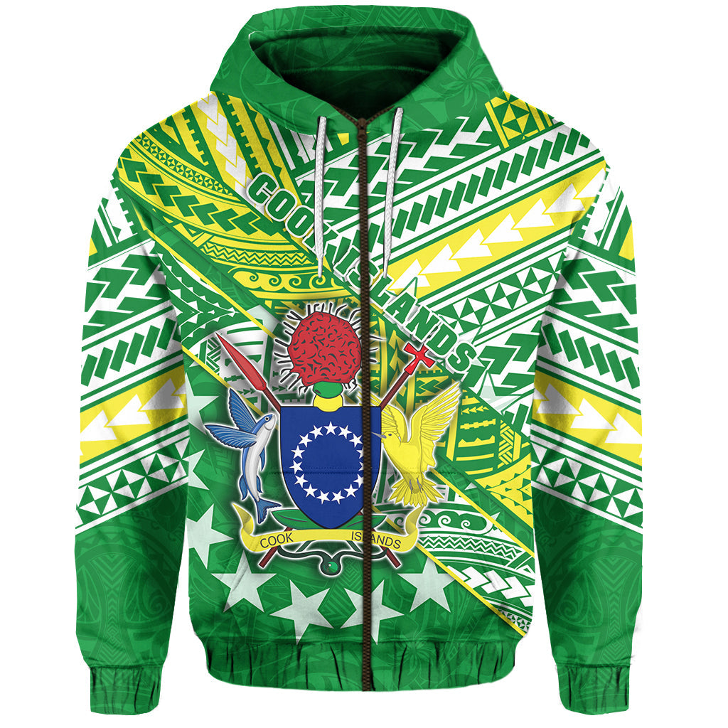 Cook Islands Rugby Zip Hoodie New Breathable
