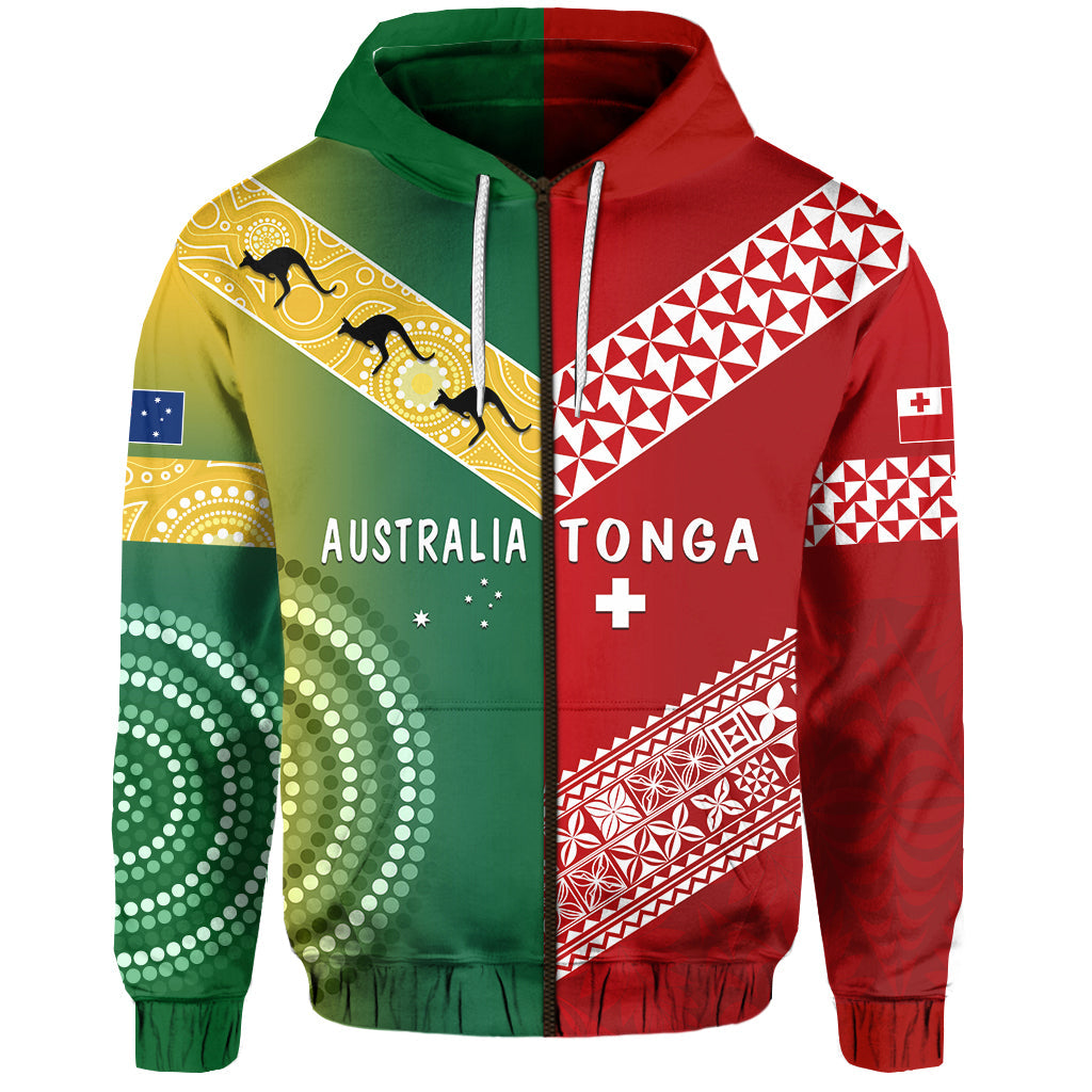 Australia and Tonga Zip Hoodie Version Special