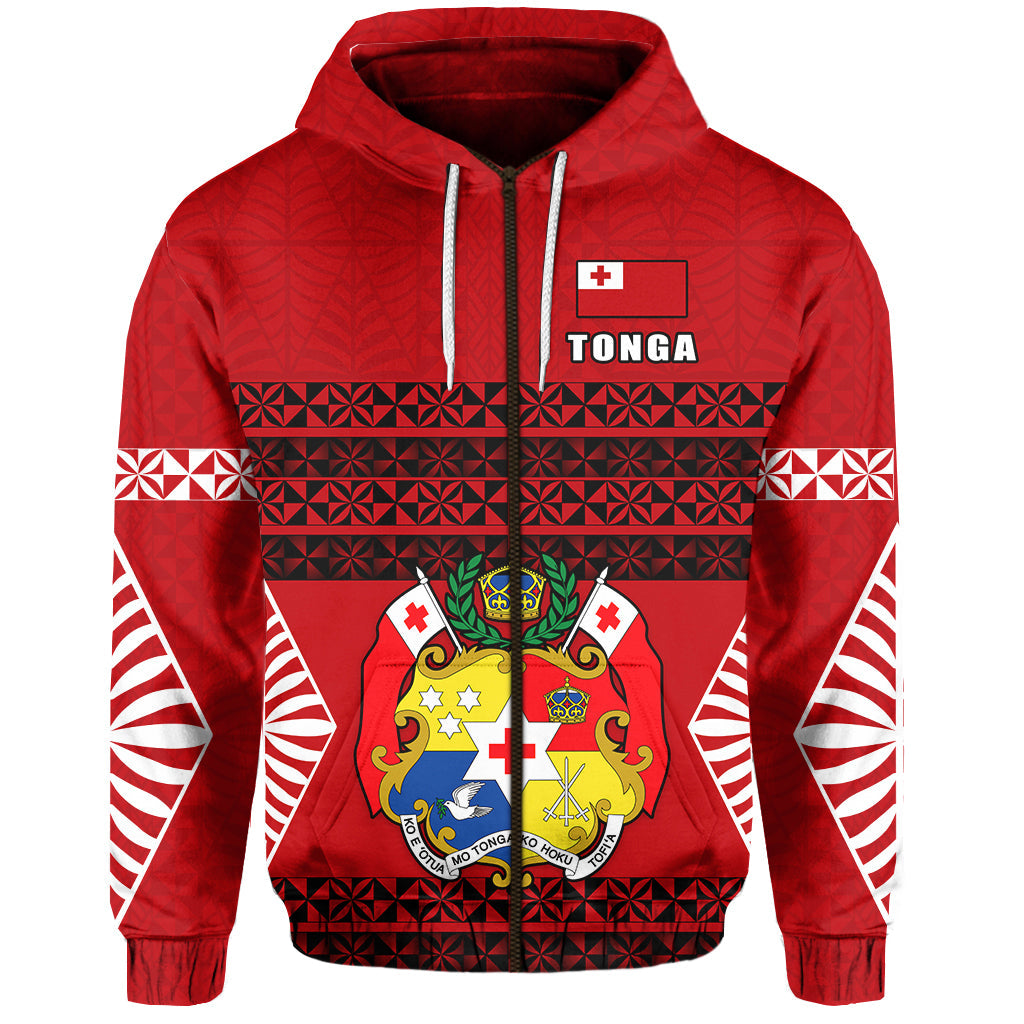 Tonga Zip Hoodie Tongan Pattern