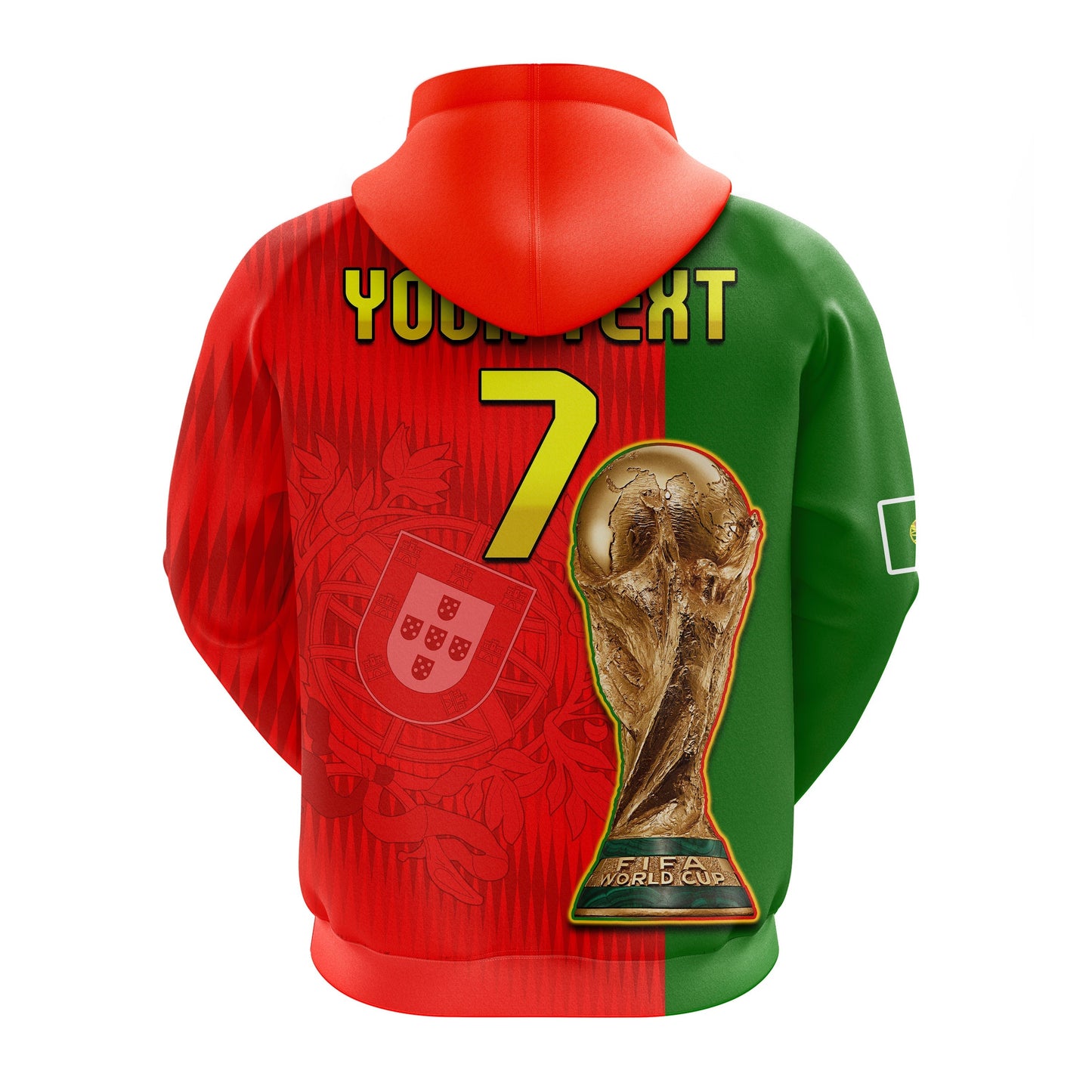 Custom Portugal Football 2022 Hoodie Style Flag Portuguese Champions