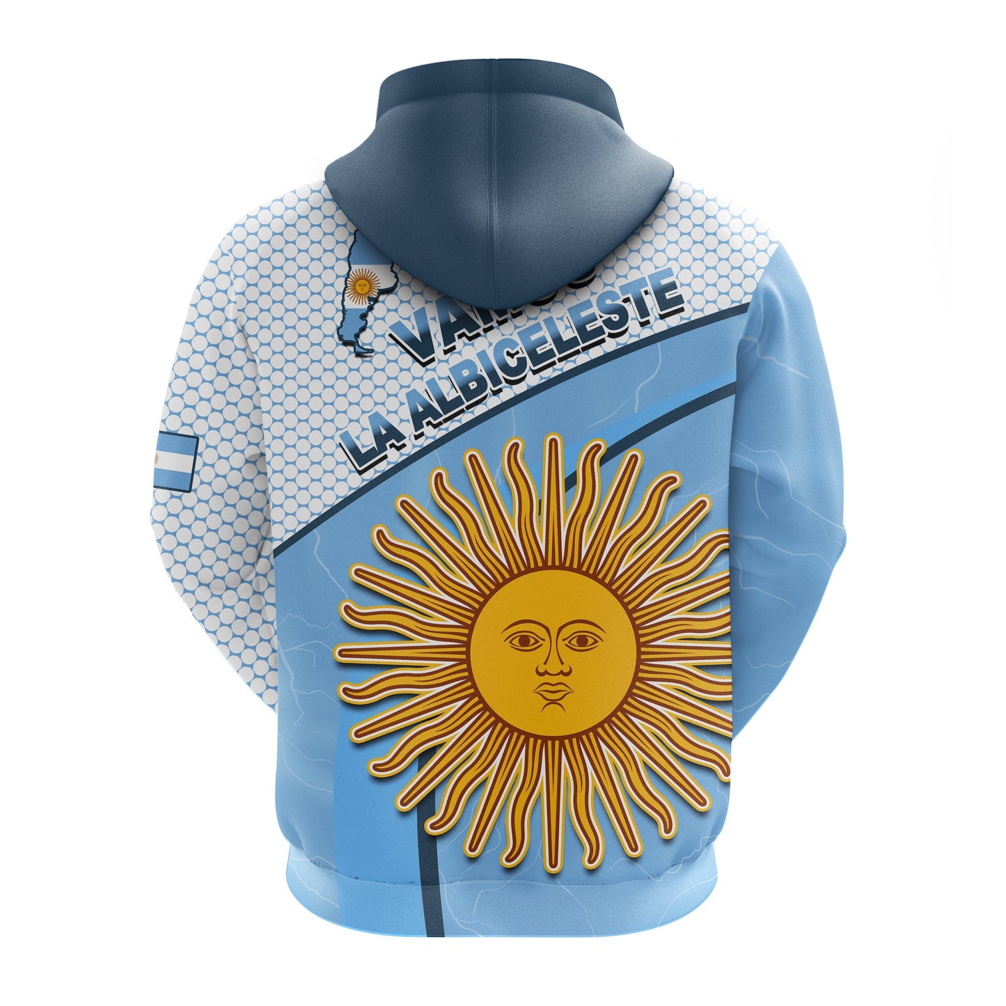 Argentina Football 2022 Hoodie Champions Blue Sky May Sun