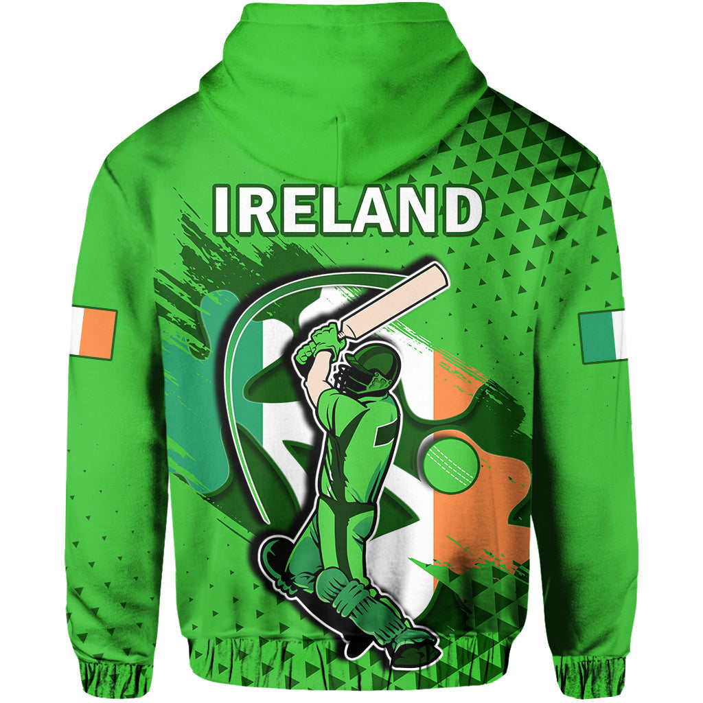 Ireland CrickeHoodie Irish Flag Shamrock Sporty Style