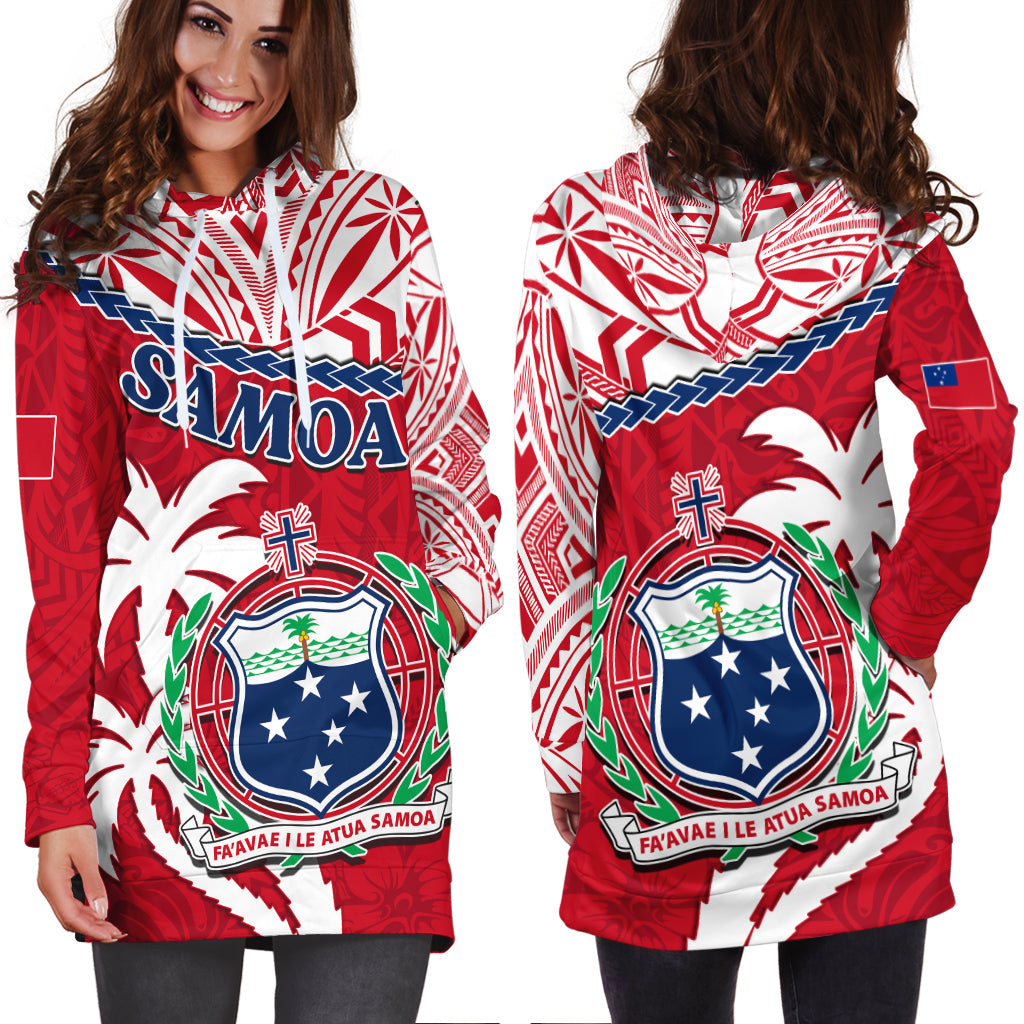 Samoa Hoodie Dress Samoan Coat Of Arms With Coconut Pink Style