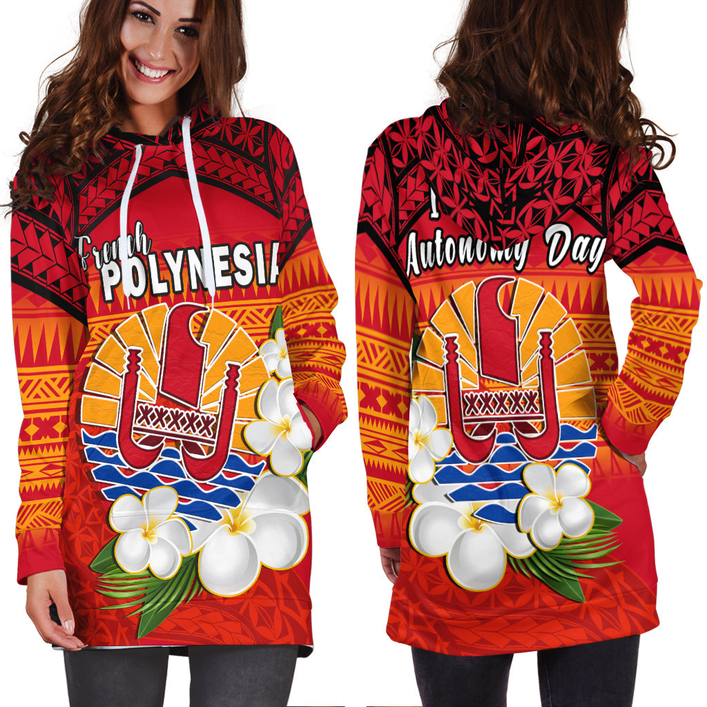 French Polynesia Hoodie Dress Happy Internal Autonomy Day Special Version