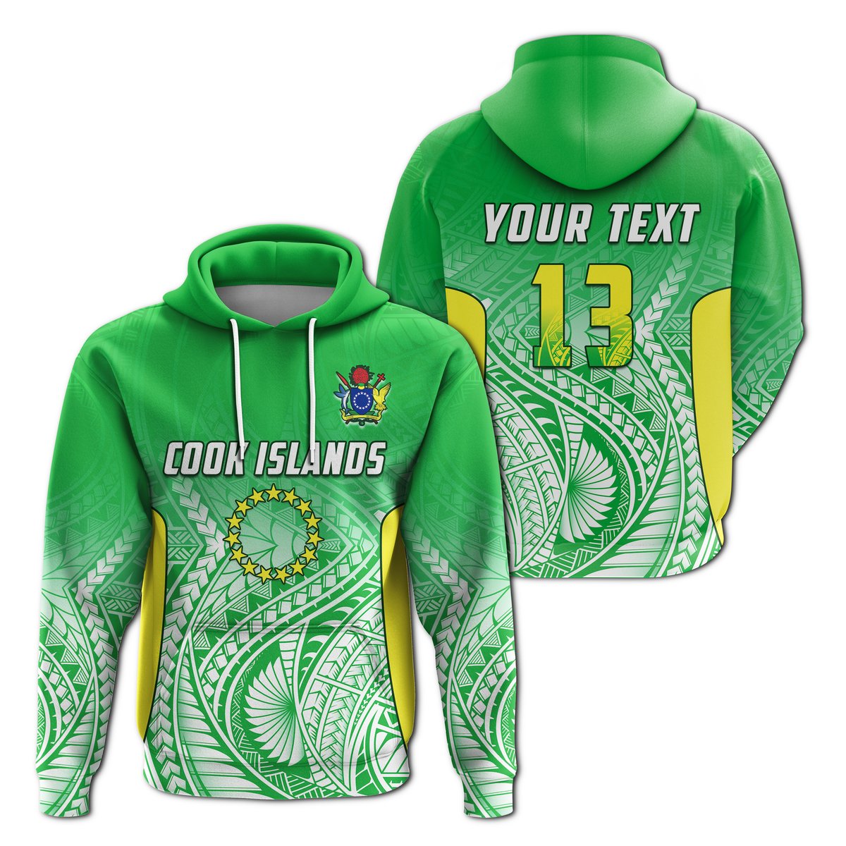 ( Text and Number) Cook Islands Hoodie Pattern Be Unique