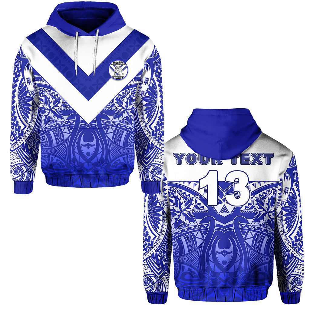 ( Personalised) Makoi Bulldogs Hoodie Forever Fiji Rugby Version Fresh 02 Text and Number