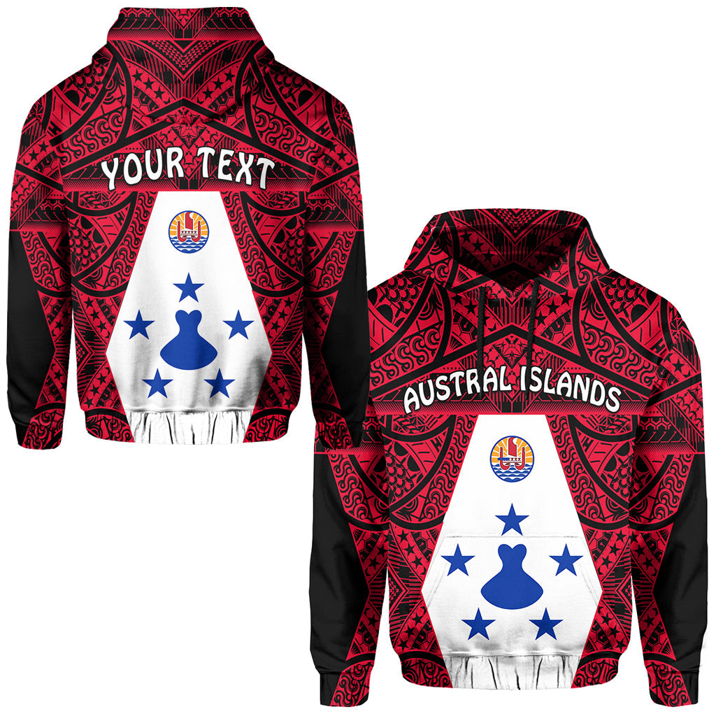 ( Personalised) Austral Islands Hoodie Polynesian Pattern French Polynesia