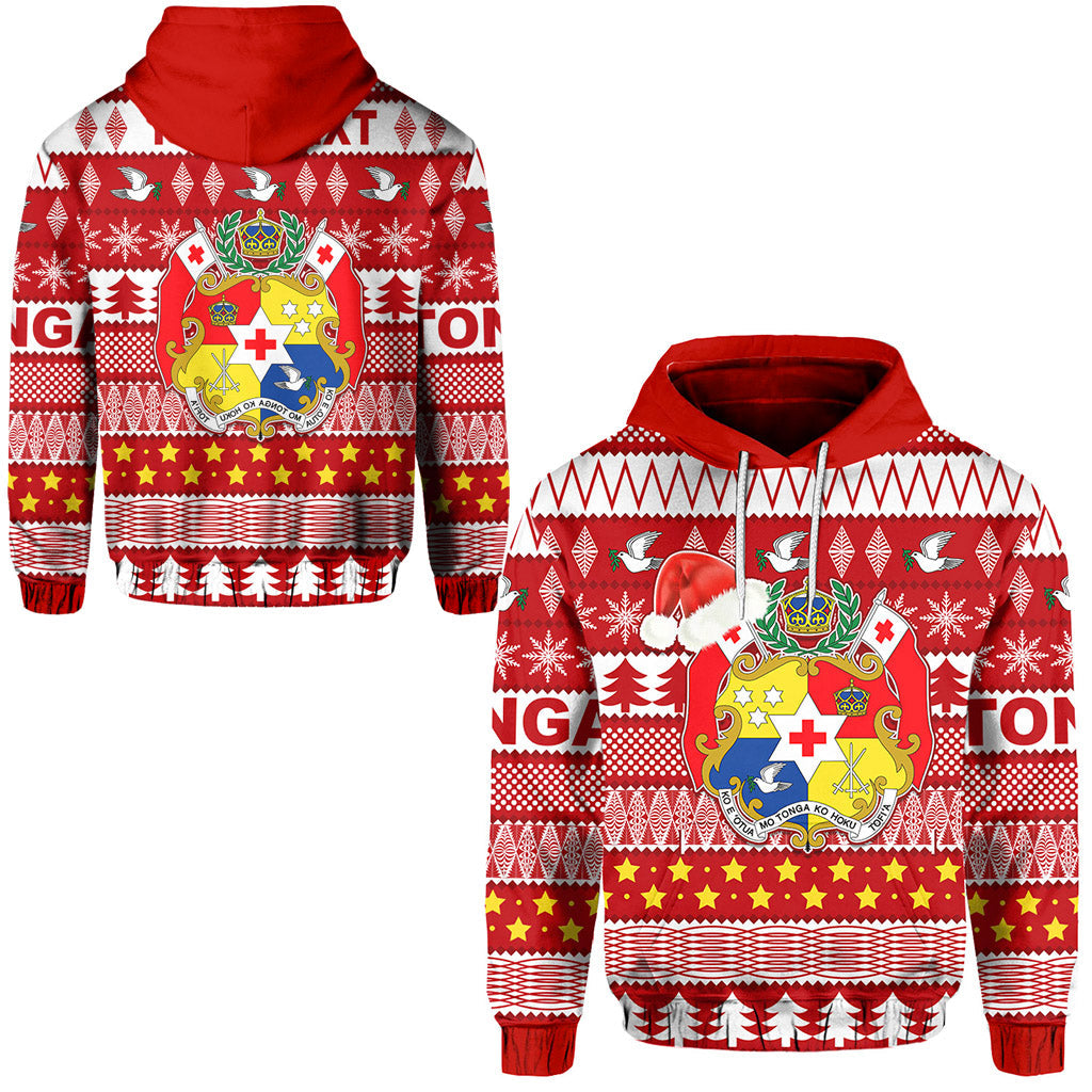 ( Personalised) Tonga Kilisimasi Fiefia Hoodie Merry Christmas with Tongan Pattern