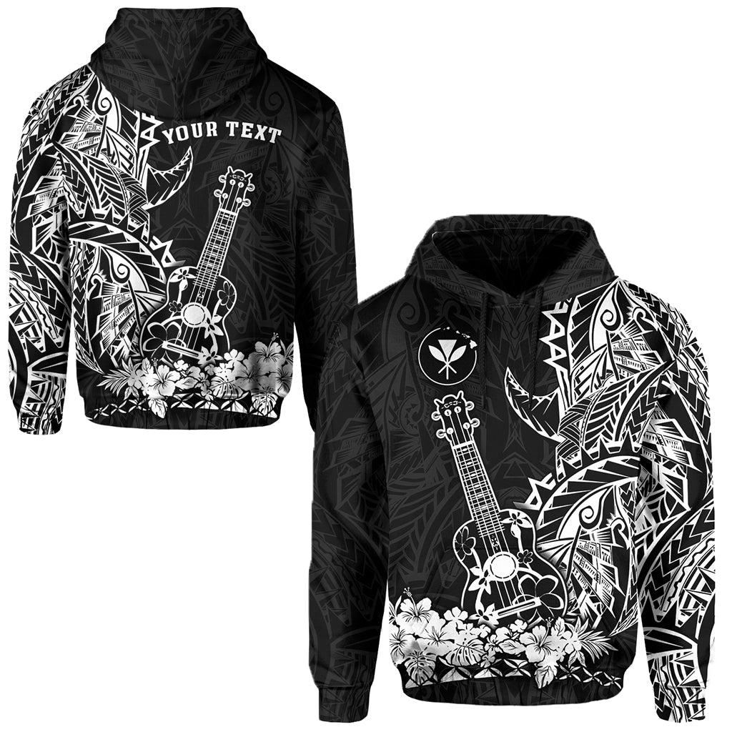 ( Personalised) Hawaii Polynesian Hoodie White Ukulele