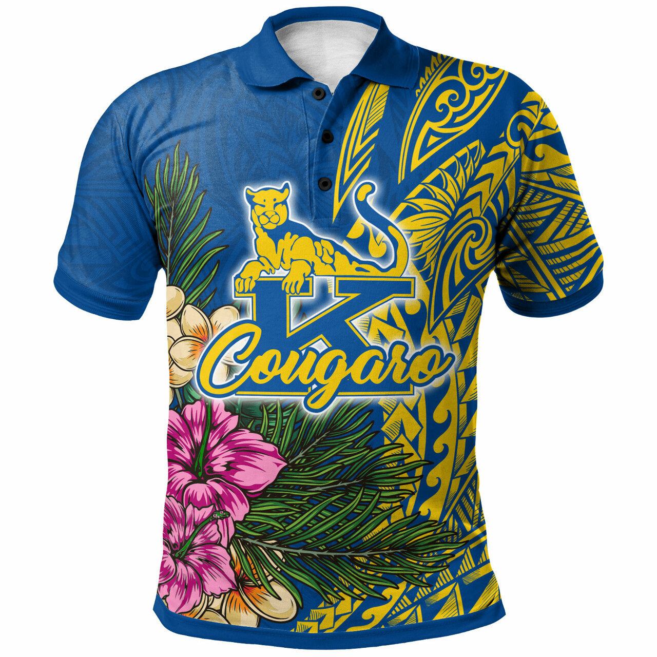 Hawaii Polo Shirt - Henry J. Kaiser High School Hawaiian Flowers Wing Patterns