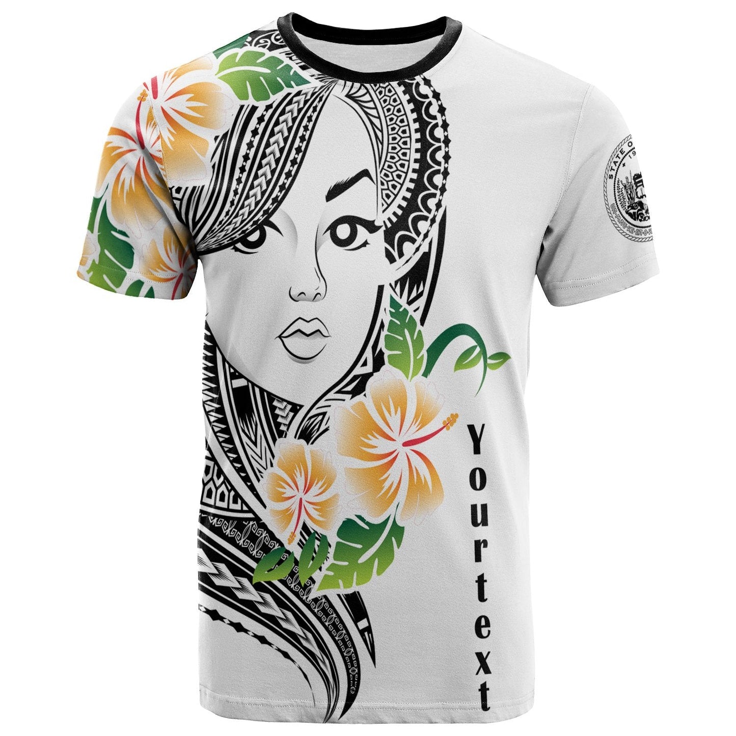 Hawaii Custom Personalised T Shirt Mana Wahine Hibiscus