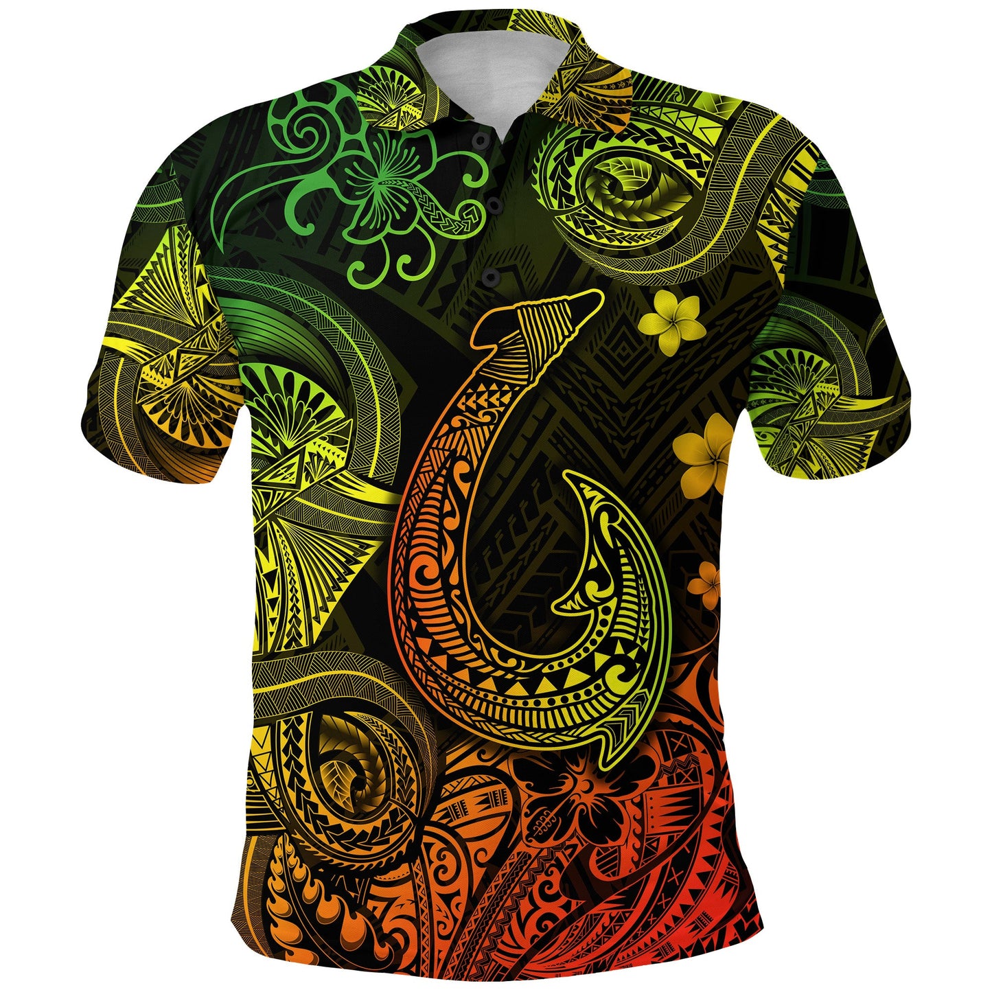 Hawaii Fish Hook Polynesian Polo Shirt Unique Style - Reggae