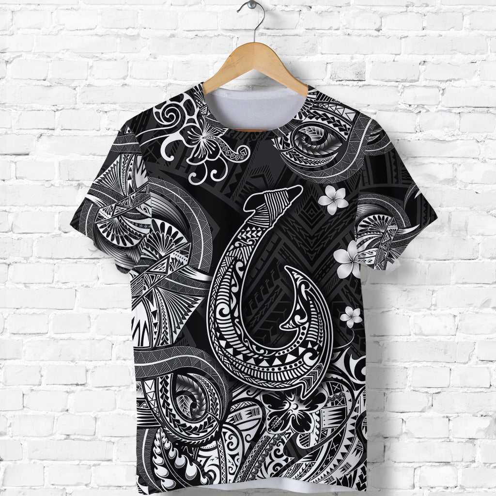 Hawaii Fish Hook Polynesian T Shirt Unique Style Black