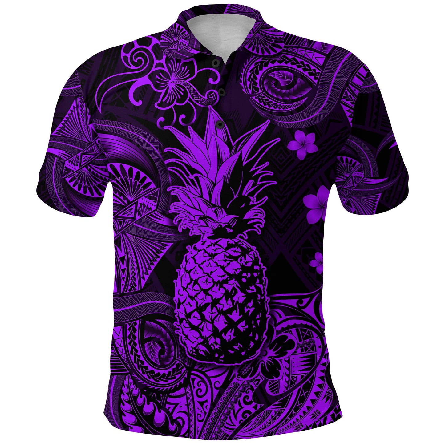Hawaii Pineapple Polynesian Polo Shirt Unique Style - Purple