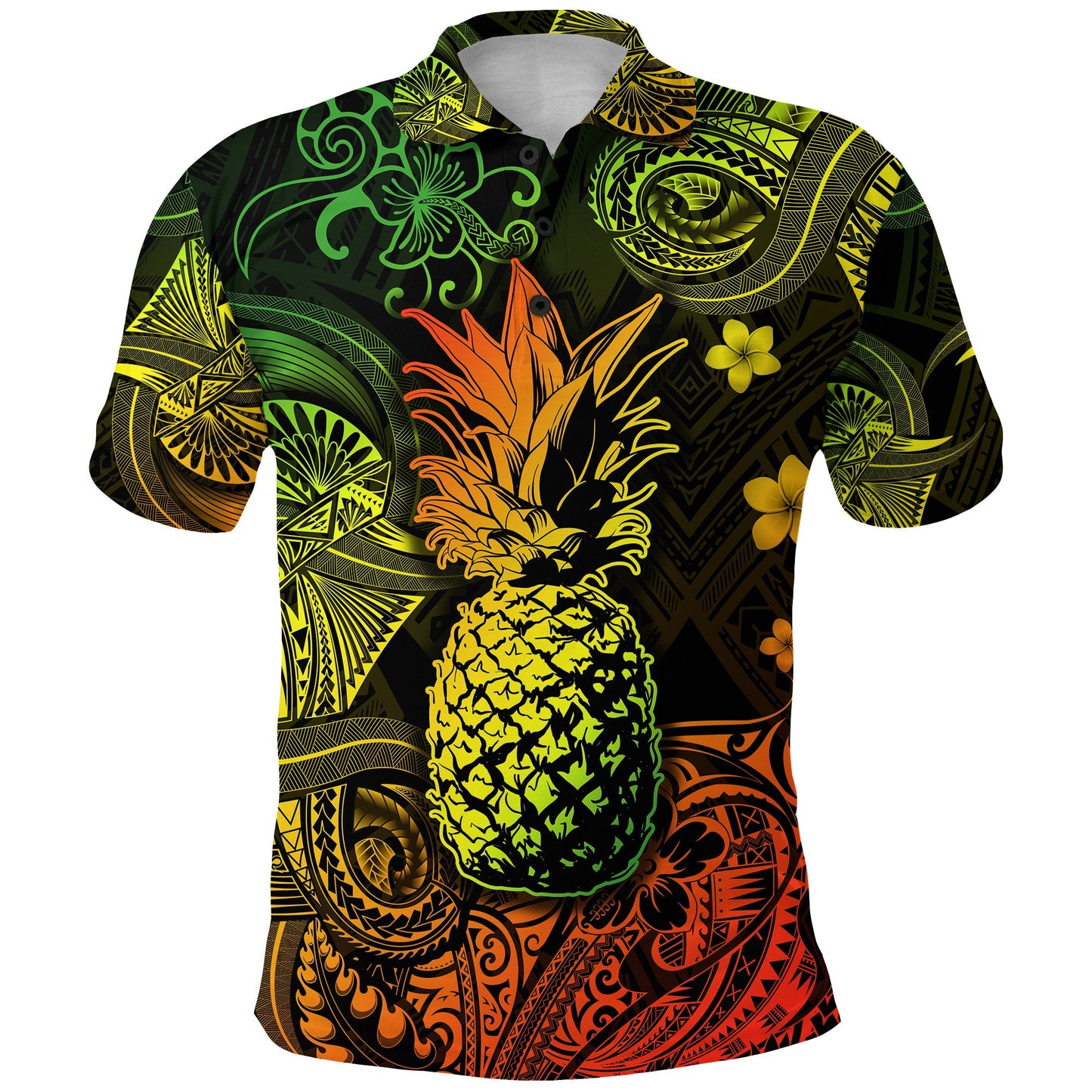 Hawaii Pineapple Polynesian Polo Shirt Unique Style - Reggae
