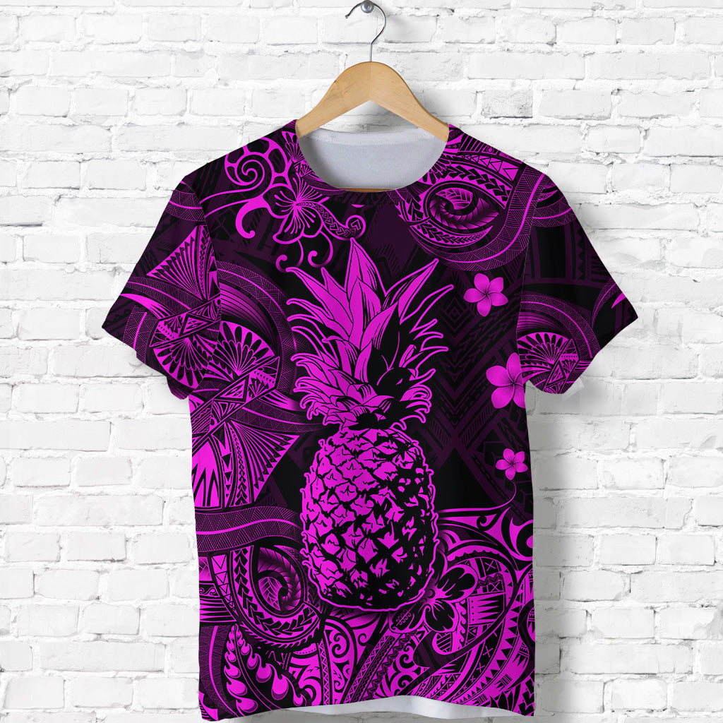 Hawaii Pineapple Polynesian T Shirt Unique Style Pink