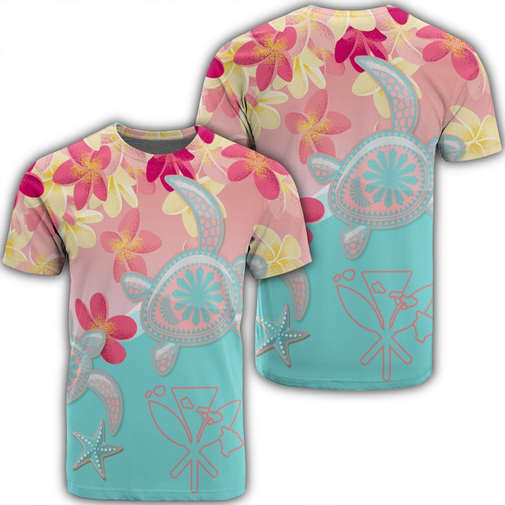 Hawaii Sea Turtle Plumeria T-Shirt - Ah